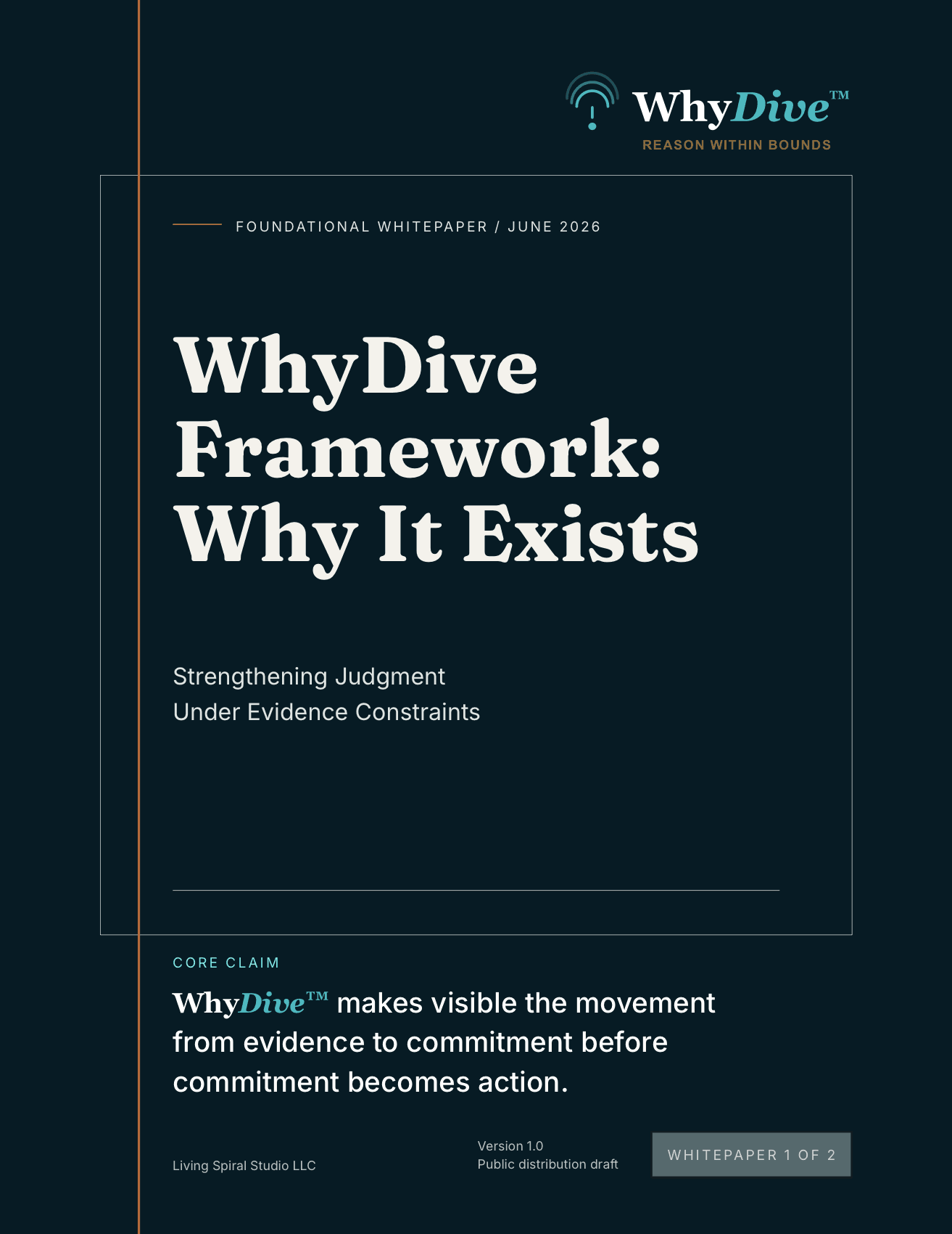 Cover of WhyDive Framework: Why It Exists.